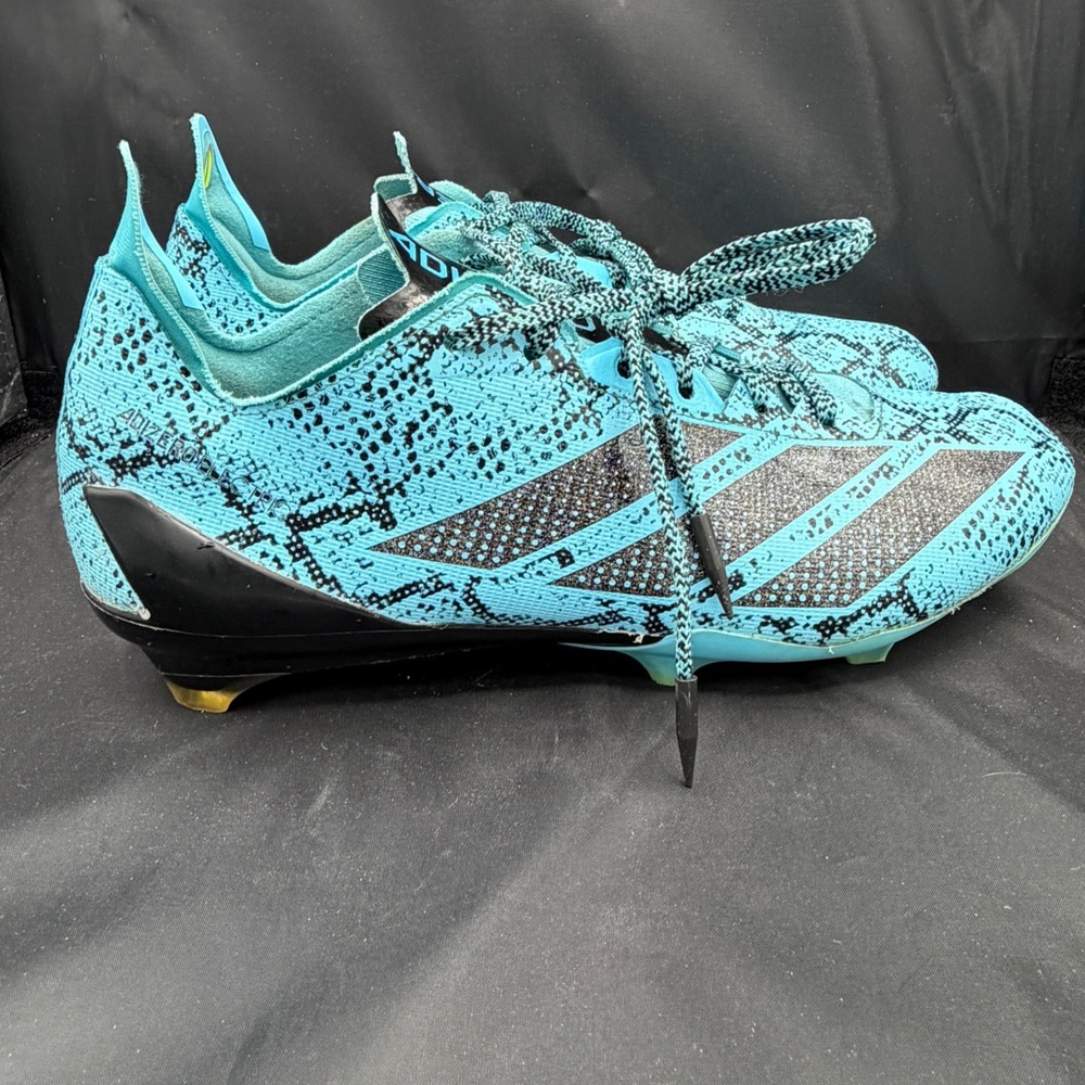 Adidas Adizero Electric American Football Cleats Pulse Aqua Black Mens 11